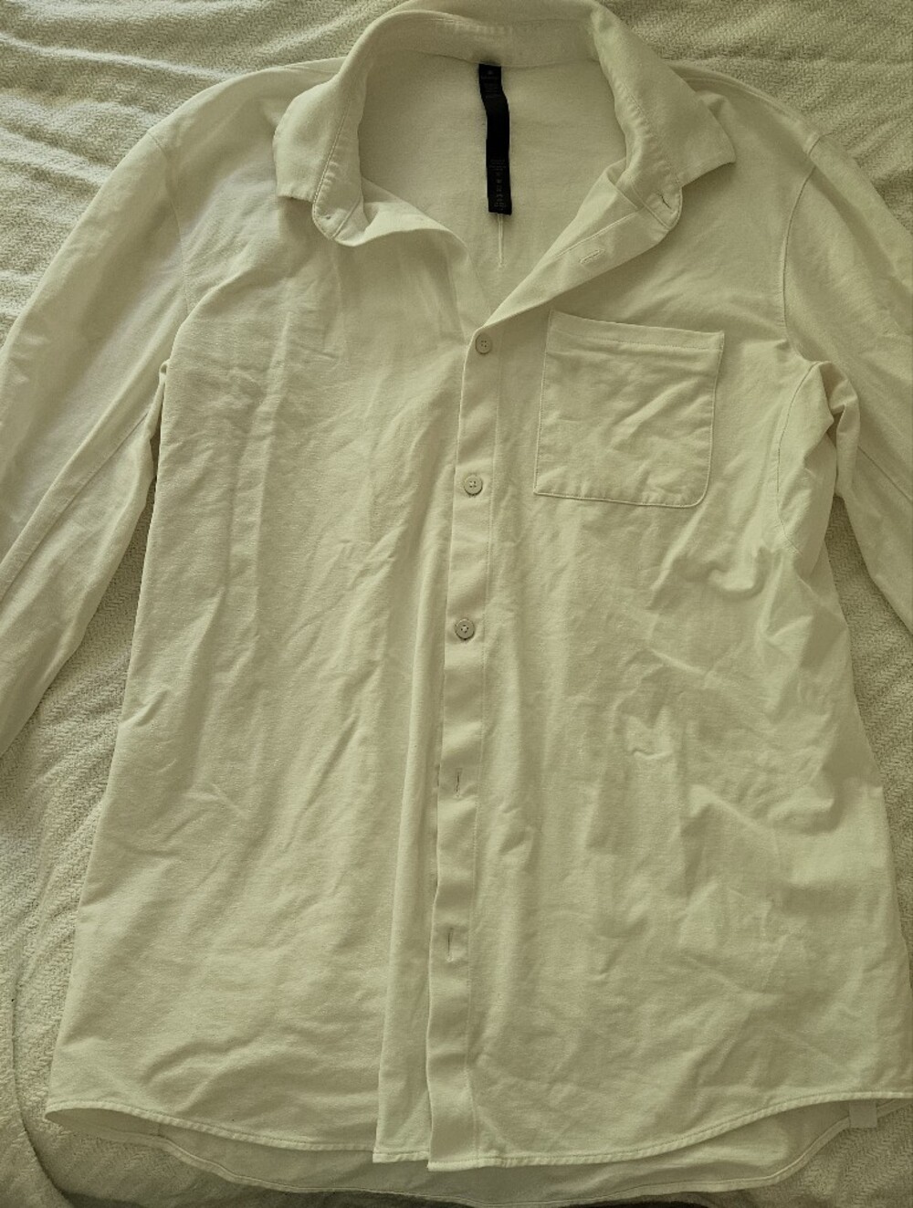 Lululemon Men's Long-Sleeve Button-Up White Shirt